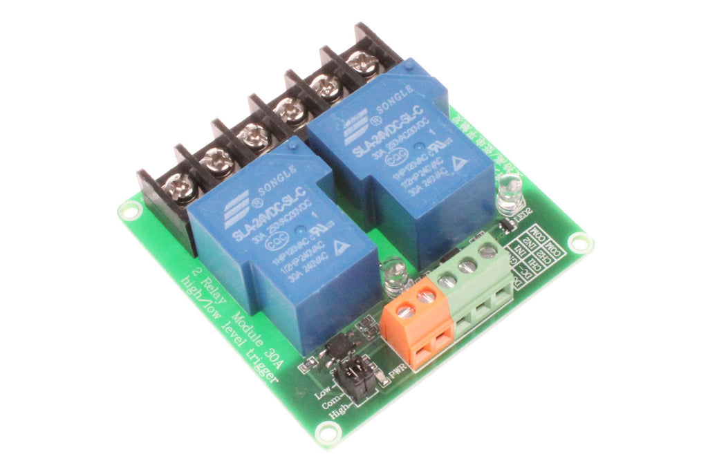 NOYITO 30A 2 Channel Relay Module High Low Level Trigger With Optocoupler Isolation Load DC 30V AC 250V 30A for PLC Automation Equipment Control Industrial Control (2 Channel 24V) 2-Channel 24V