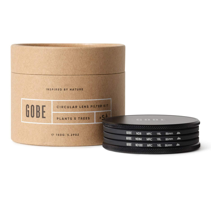 Gobe 86mm Lens Filter Kit: ND8, ND64, ND1000 (2Peak)