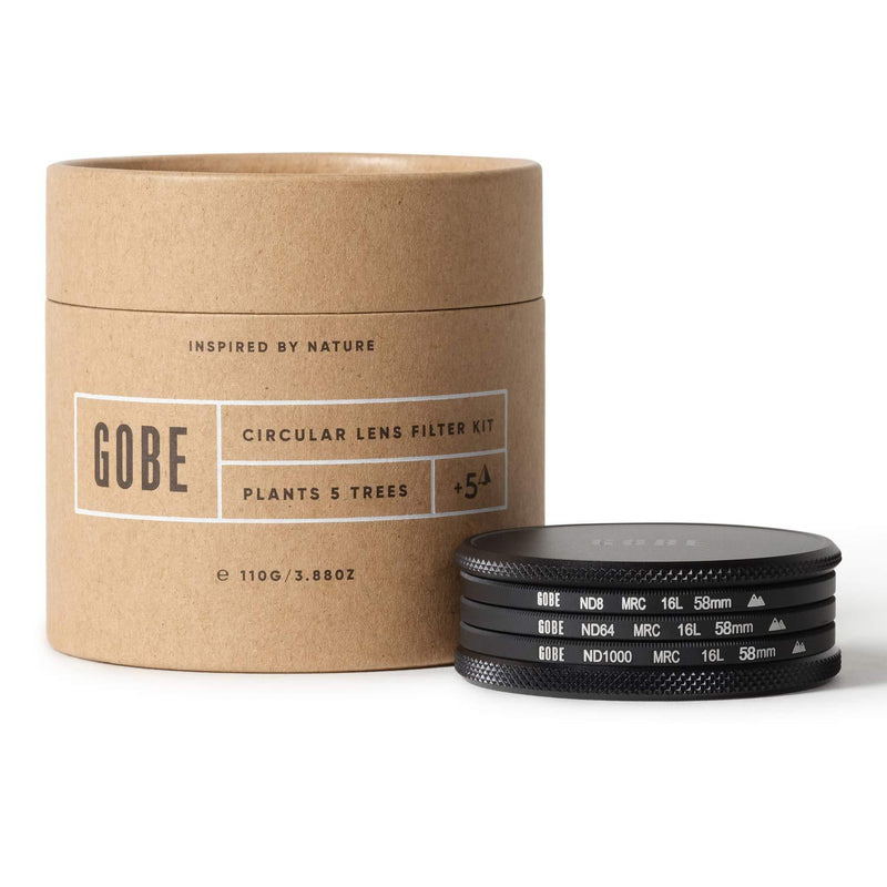 Gobe 58mm Lens Filter Kit: ND8, ND64, ND1000 (2Peak)