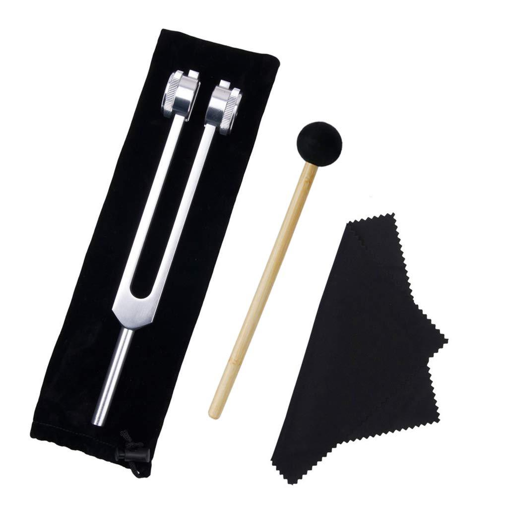 Mr. Sleeply 128 Hz Tuning Fork, Clinical Grade Nerve/Sensory with Silicone Hammer 128 Cps Tuning Fork Fixed Weights Non-Magnetic Aluminum Alloy