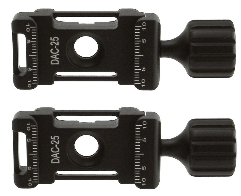 2 Pack Mini Clamp DAC-25 Desmond 25mm Arca-Swiss Compatible w 3 Strap Bosses Boss