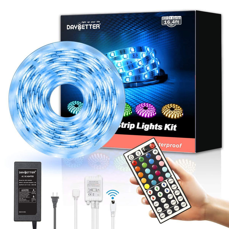 [AUSTRALIA] - Daybetter Led Strip Lights 16.4ft Waterproof Color Changing Led Lights with Remote Controller 