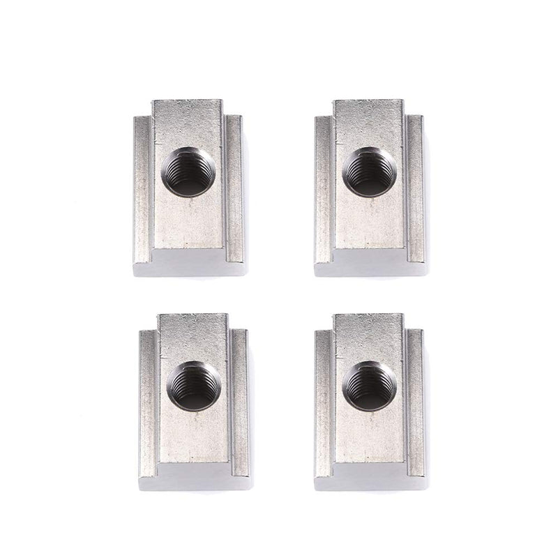 T Slot Nuts for Toyota Bed Deck Rail, 4 PCS Stainless Steel Nuts for Tacoma & Tundra Cleats, Tie Downs and Accessories 3/8"-16 Thread 304 Steel