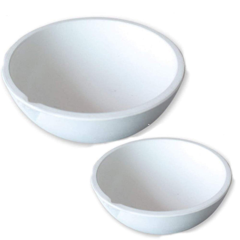 Chiloskit 2pcs Jewelry Quartz Melt Dishes Pot Crucible Casting Ceramic Crucible for Sliver Gold Platinum Refining,100g and 500g