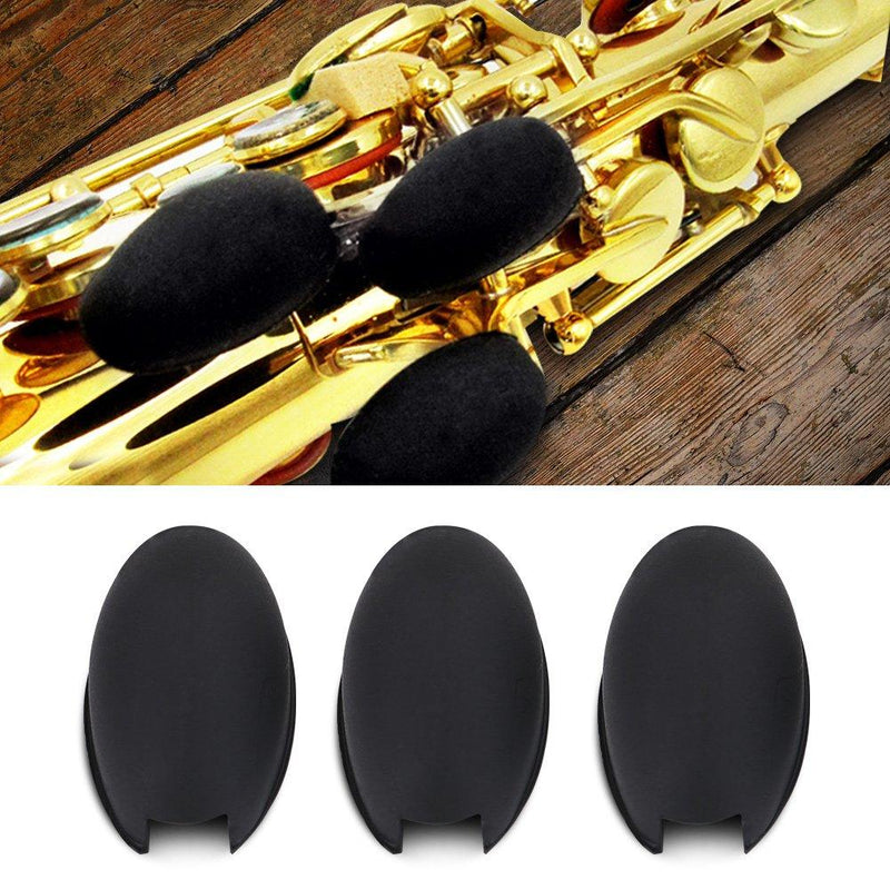 [AUSTRALIA] - 3pcs/lot Saxophone Rubber Thumb Rest Palm Key Pads Cushions Finger Protector Tools for Soprano Alto Tenor Sax Wind Instruments Black 