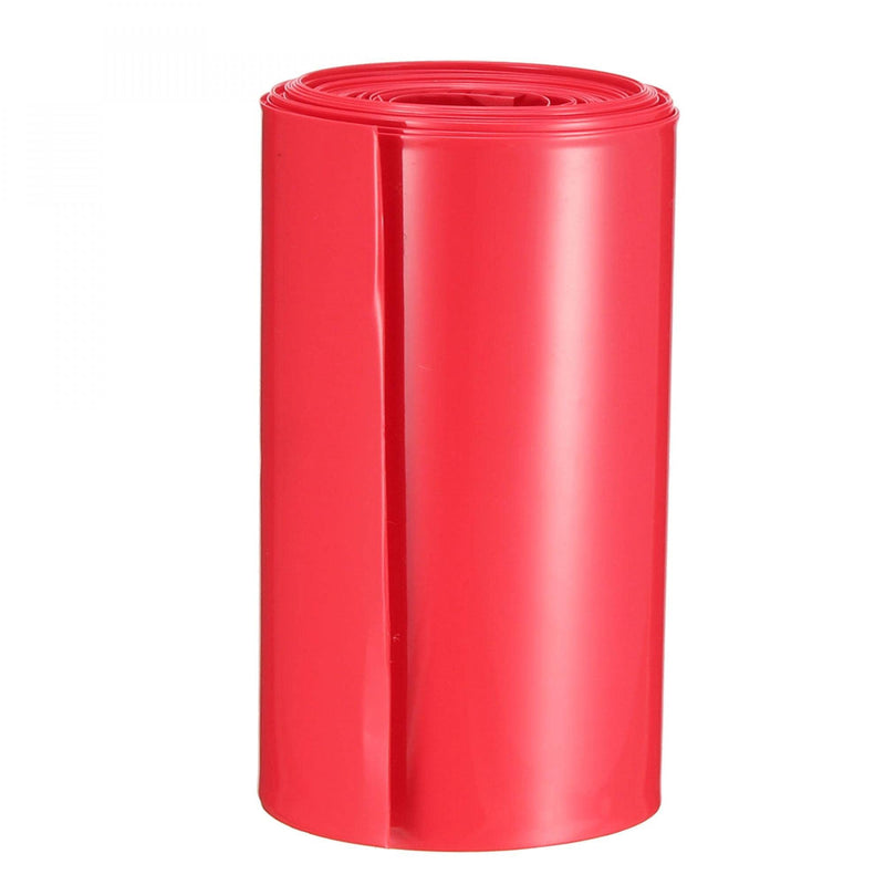 uxcell Battery Wrap PVC Heat Shrink Tubing 103mm Flat Width for 18650 5 Meter Length Red