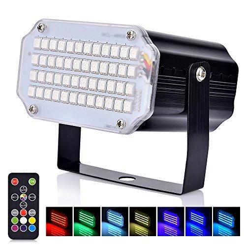 [AUSTRALIA] - BASEIN Christmas Stage Lights with Remote Control Adjustable Speed 7 Modes Party Lights with Super Bright 48 LED Strobe Light Lamps for Gift DJ Home Party Festival Dancing Bar Club Wedding 