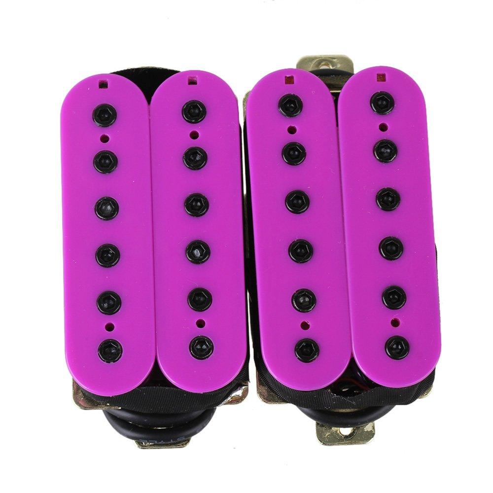 lovermusic lovermusic Ceramic Magnet Purple Noiseless Electric Guitar Humbucker Bridge Neck Pickup Set