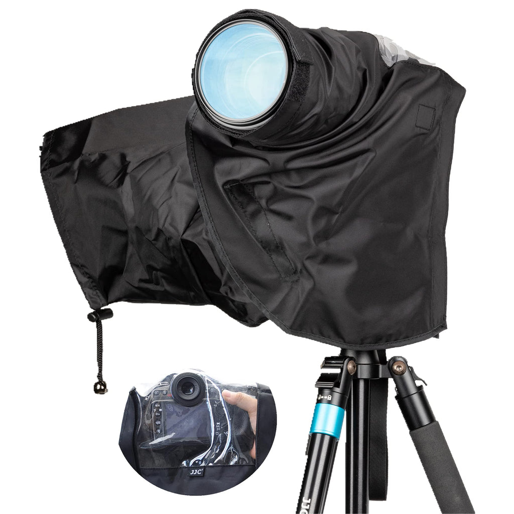 JJC Waterproof DSLR Camera Lens Rain Cover Raincoat Gear Outdoor Dust Sleeve Protector for Canon EOS 5D4 5D3 5DM4 5DM3 5D Mark IV 5D Mark III 5DS 5DSR 7DM2 7D Mark II 7D EOS-1DX 1Ds 1D Mark IV III II for Canon EG eyecup