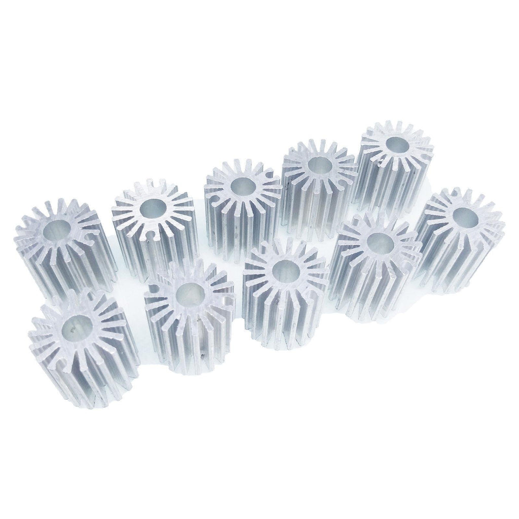 10pcs OD 20 x H 21mm 1W Watt LED Aluminium Heatsink long Round Cooling