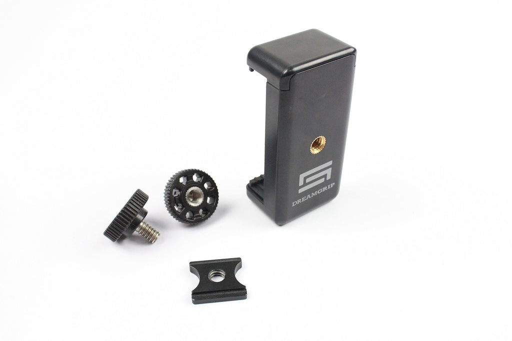 DREAMGRIP Phone Mount System with Universal Clamp Holder, Original Track Nut Connector & Original ¼” Bolt Screw