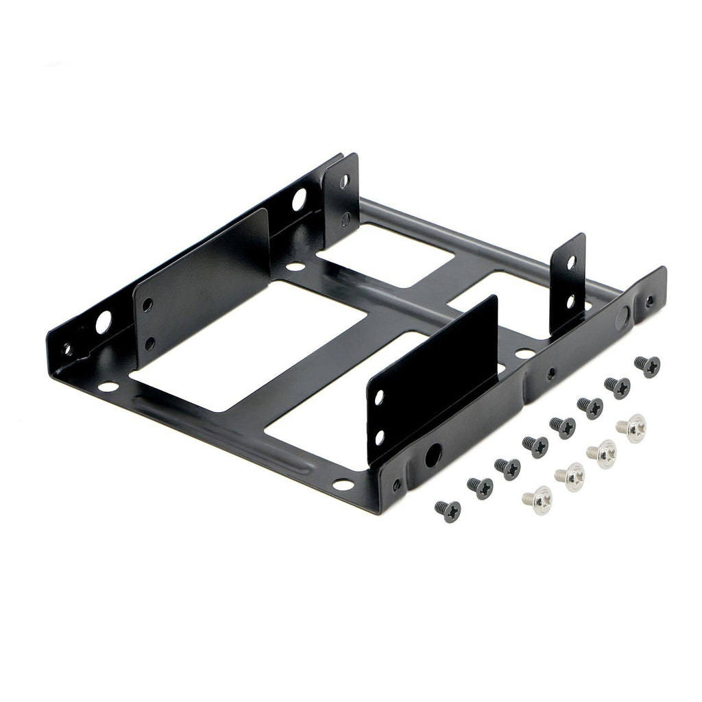 Pasow 2.5" to 3.5" SSD HDD Hard Disk Drive Bays Holder Metal Mounting Bracket Adapter for PC (Dual 2.5" to 3.5" Bracket)
