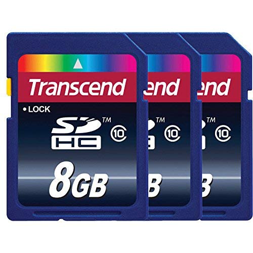 3 x Transcend Sd Card 8 GB Class 10