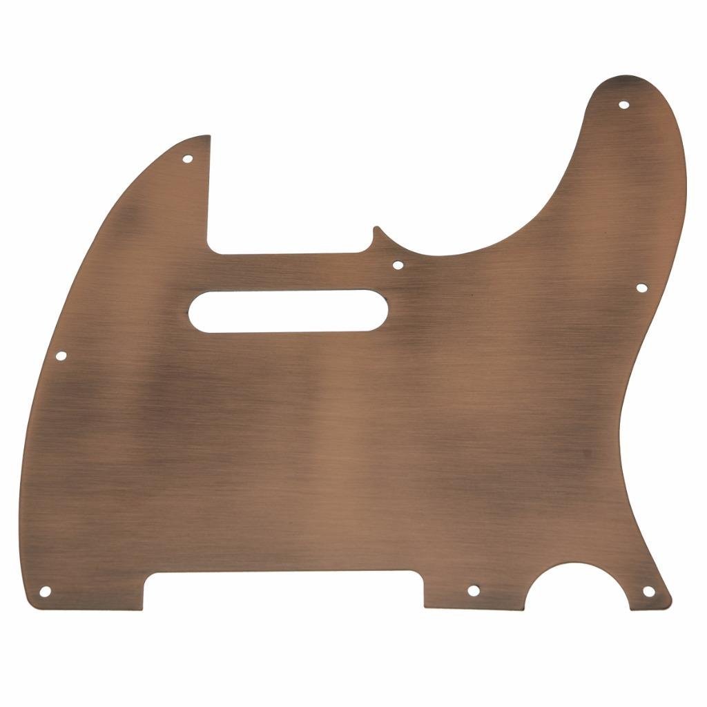 KAISH 8 Hole Tele Metal Guitar Pickguard Aluminum Scrach Plate for USA/Mexican Fender Telecaster Bronze
