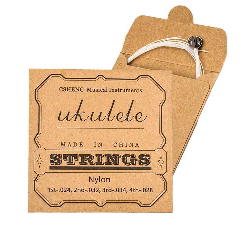 HOT SEAL New Beginner Convenient Standard Ukulele Strings Set of 4 (1 Pack White) 1 Pack White