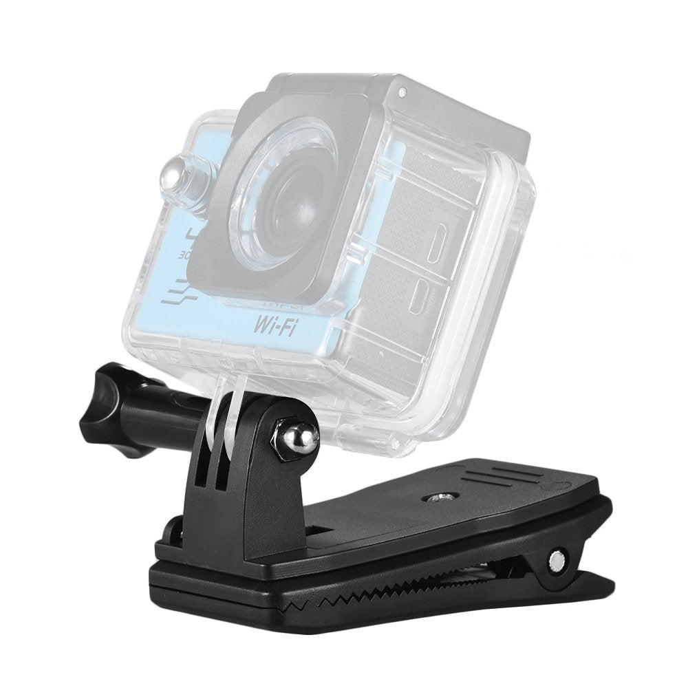 Andoer Backpack Strap Cap Clip Mount 360 Degree Rotary Clamp Arm for GoPro Hero 6/5/4/3+ for Xiaomi Yi Lite 4K + Action Camera