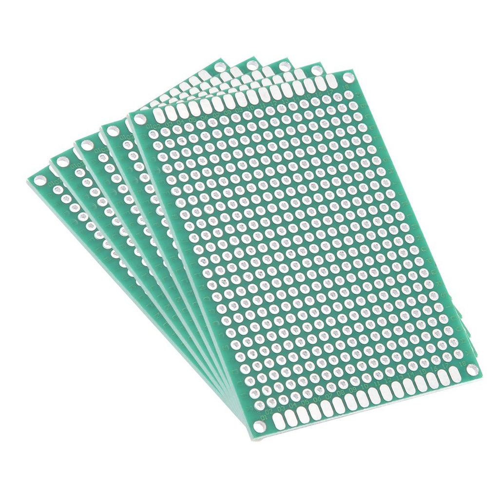 uxcell 5pcs 5x7cm Double Sided PCB Board Universal Printed Circuit Proto Board for DIY Soldering Electronic Projects Practice Test Circuit