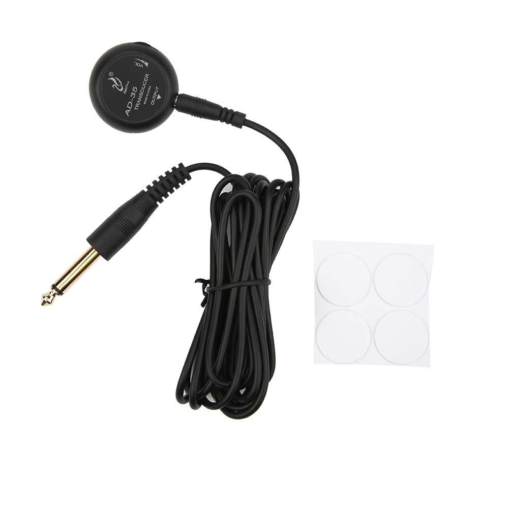 Mini Piezo Pickup, Contact Microphone Transducer for Acoustic Guitar Violin Ukelele