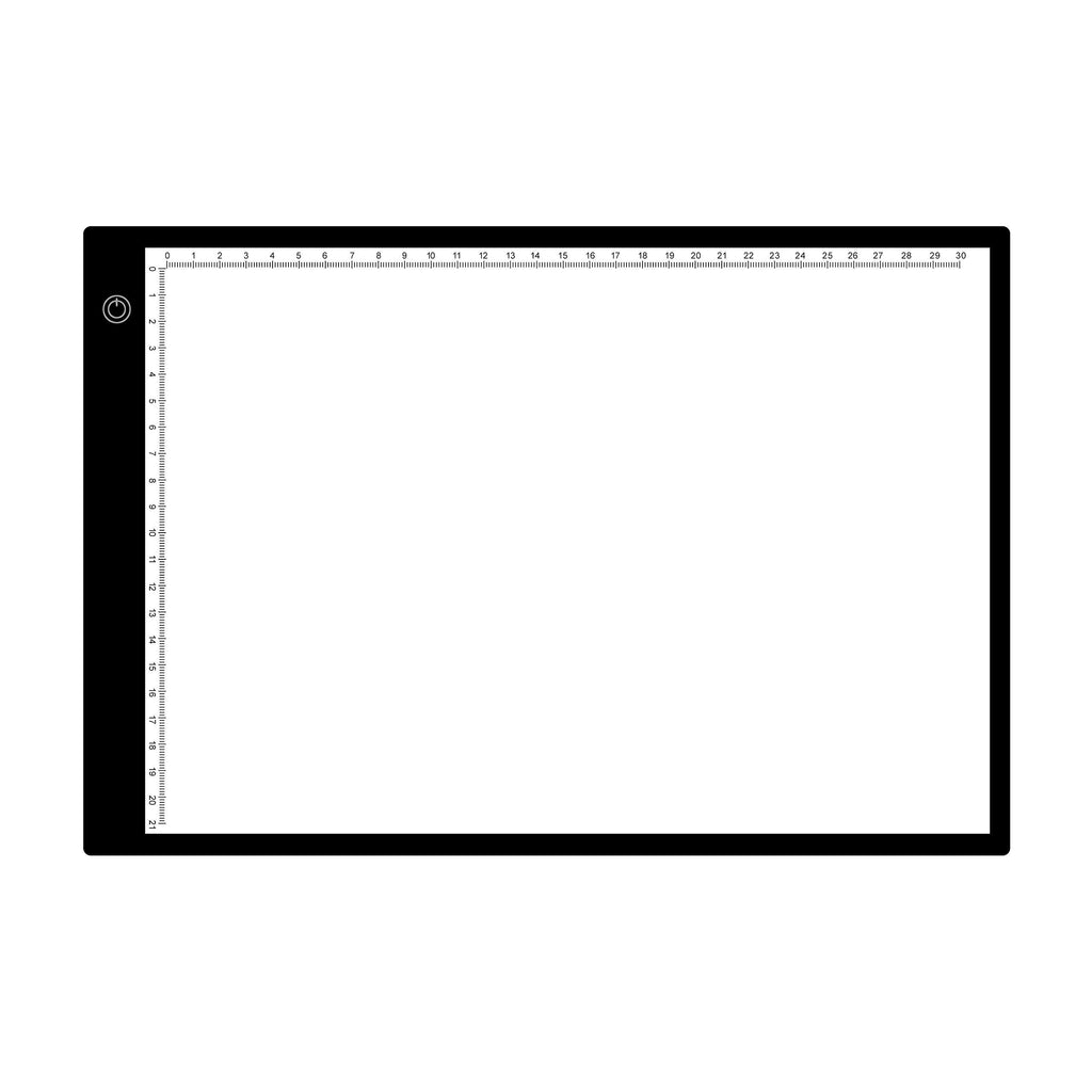 A4 LED Lightbox Board- 5-Volt Super-Bright Ultra-Thin 3/8" Profile Light Box Pad Artcraft Tracing Light Pad Ultra-thin USB Power Cable Dimmable Brightness Tatoo Pad Aniamtion, Sketching, De