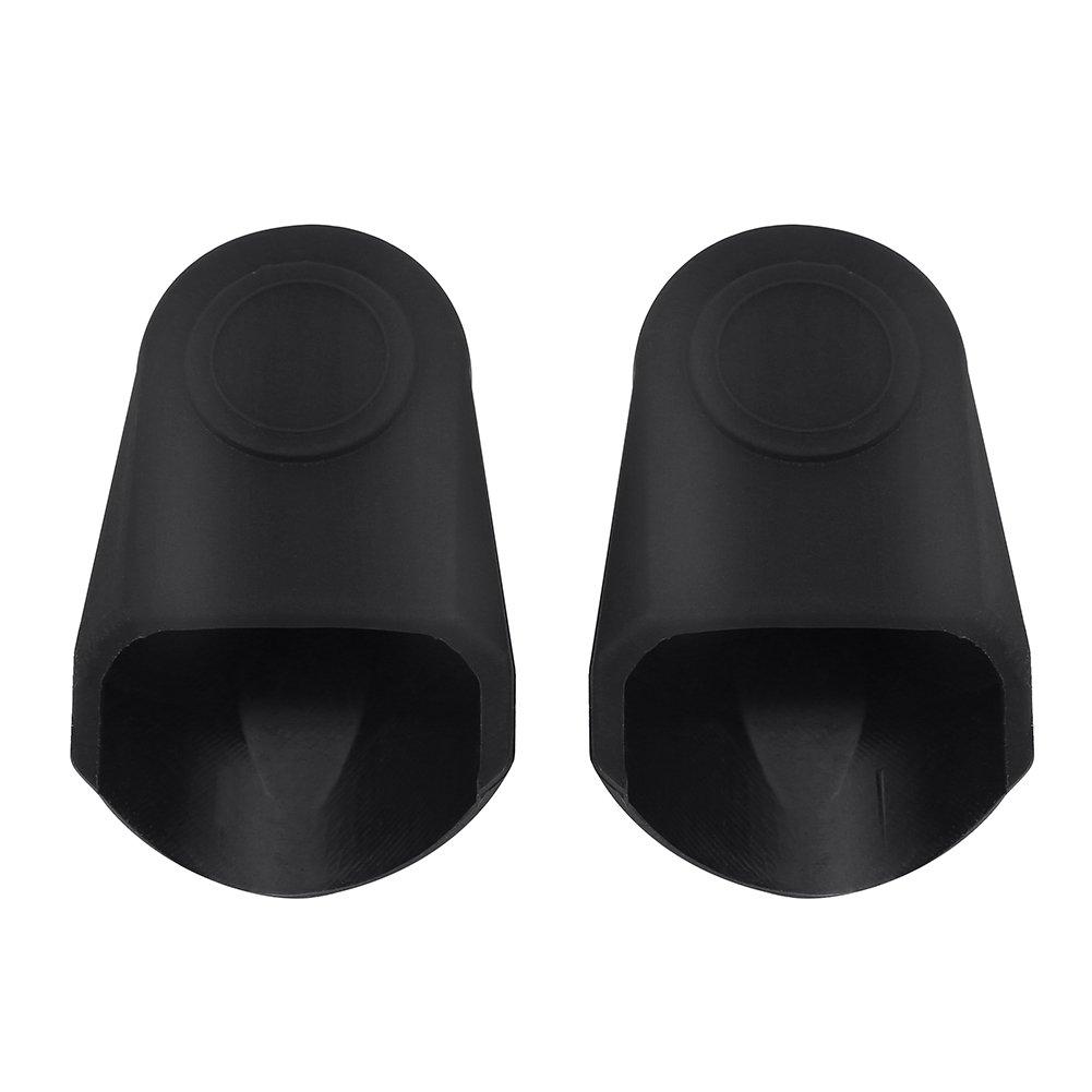 Dilwe 2Pcs Saxophone Mouthpiece Cap, Clarinet Mouthpiece Protective Rubber Cap Sax Accessories Black