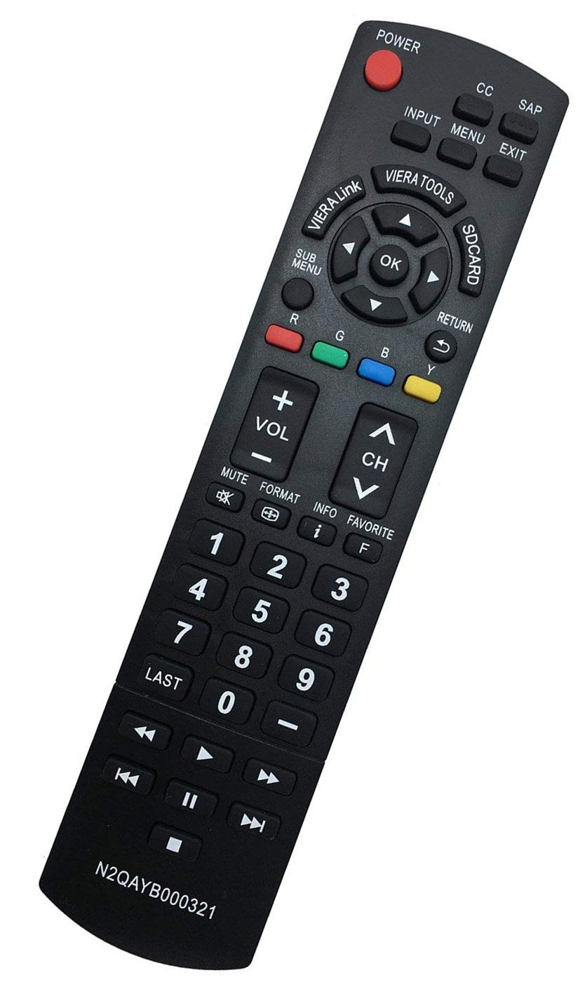 Ubay New N2QAYB000321 Remote Compatible with Panasonic LCD PLASMA TV TC-26LX14 TC-L26X1 TC-32LX14 TC-L32C12K TC-L32C12N TC-L32G1 TC-L37S1 TC-P42X1N TC-P46S1 TC-P50C1 TC-P50X1N TC-P54S1 TC-P58S1 TC-P65