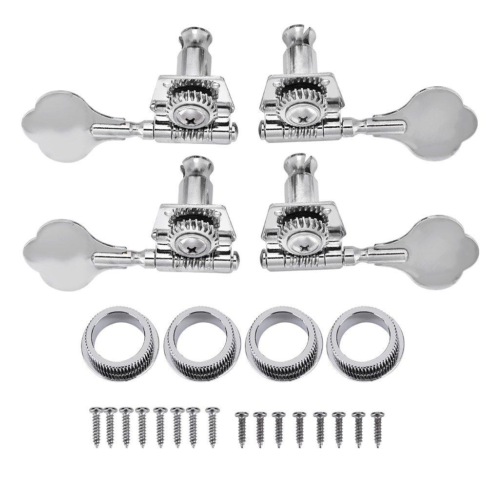 Guitar Tuning Pegs, 2L2R Open Gear Guitar String Tuners Plum Shape Machine Head