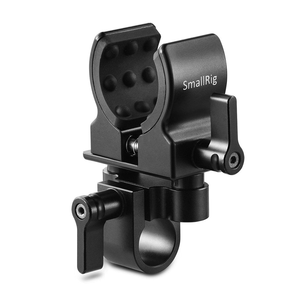 SmallRig Universal Shotgun Microphone Mount for 19-25mm Diameter with Elastic Silica Gel, Shockproof and Noise Absorption 1993B