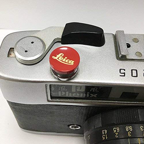 JFOTO Lr-B Metal Brass Red Concave Shutter Release Button Designed for Leica M10, M8, M9, M-E, M9-P, M, M-P, Typ240, M240, M246, Typ246, M262, M-D, M240P, Better Balance & Grip Convenience