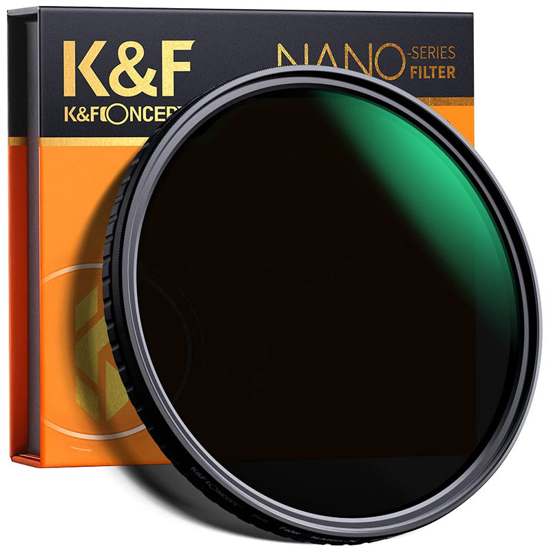 K&F Concept 62mm Fader ND Filter Without Cross, Neutral Density Variable Filter ND2 to ND32 for Camera Lens NO X Spot,Nanotec,Ultra-Slim,Weather-Sealed