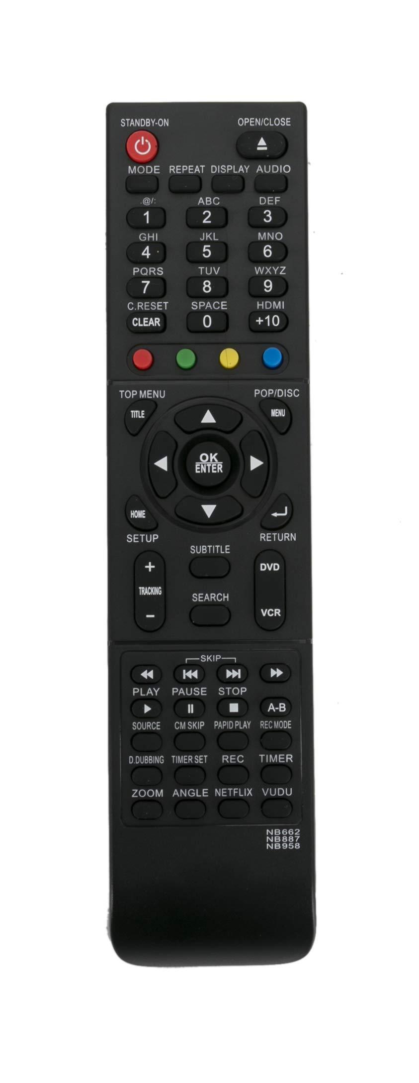 New Remote Control NB662 NB887 NB958 fit for MAGNAVOX DVD VCR RZV427MG9A ZV427MG9 DV200MW8 DV200MW8A RZV427MG9 ZV427MG9A MBP5210 MBP5210F MBP5210FF7 MBP5220F NB887UD NB958UD MBP5210/F7 MBP5220F/F7