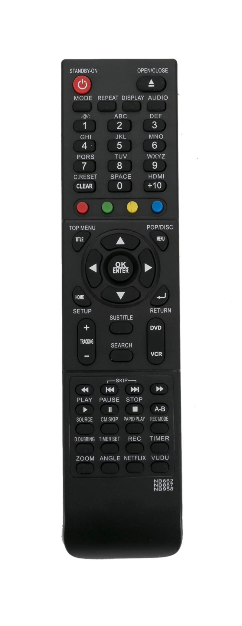 New Remote Control NB662 NB887 NB958 fit for MAGNAVOX DVD VCR RZV427MG9A ZV427MG9 DV200MW8 DV200MW8A RZV427MG9 ZV427MG9A MBP5210 MBP5210F MBP5210FF7 MBP5220F NB887UD NB958UD MBP5210/F7 MBP5220F/F7