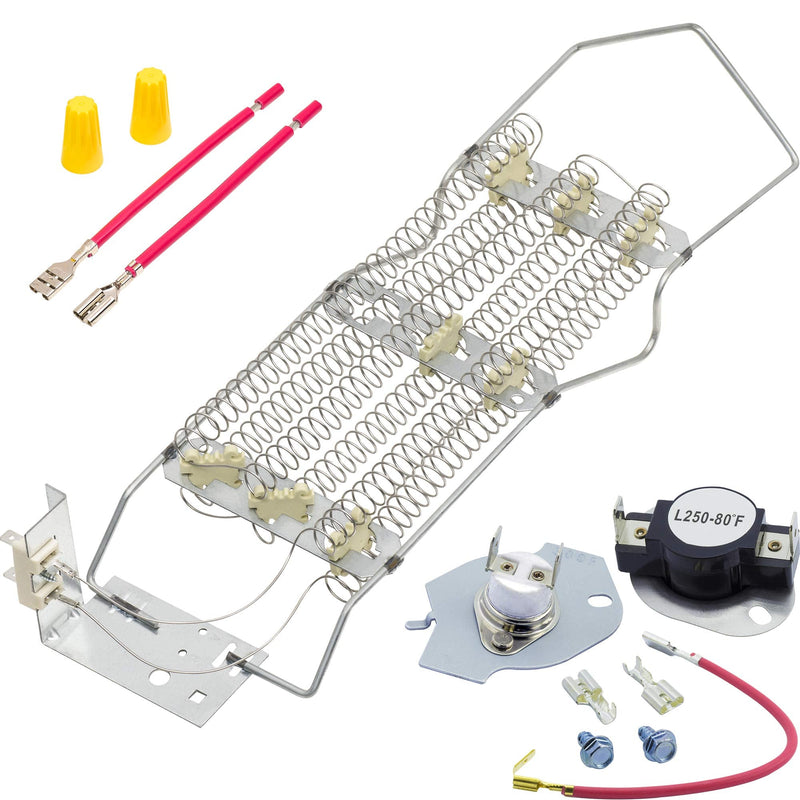 4391960 & 279816 Dryer Heating Element with Dryer Thermal Cut-off Kit by BlueStars - Exact Fit for Whirlpool & Kenmore Dryers - Replaces WP4391960 AP3109438 3399848 AP3094244