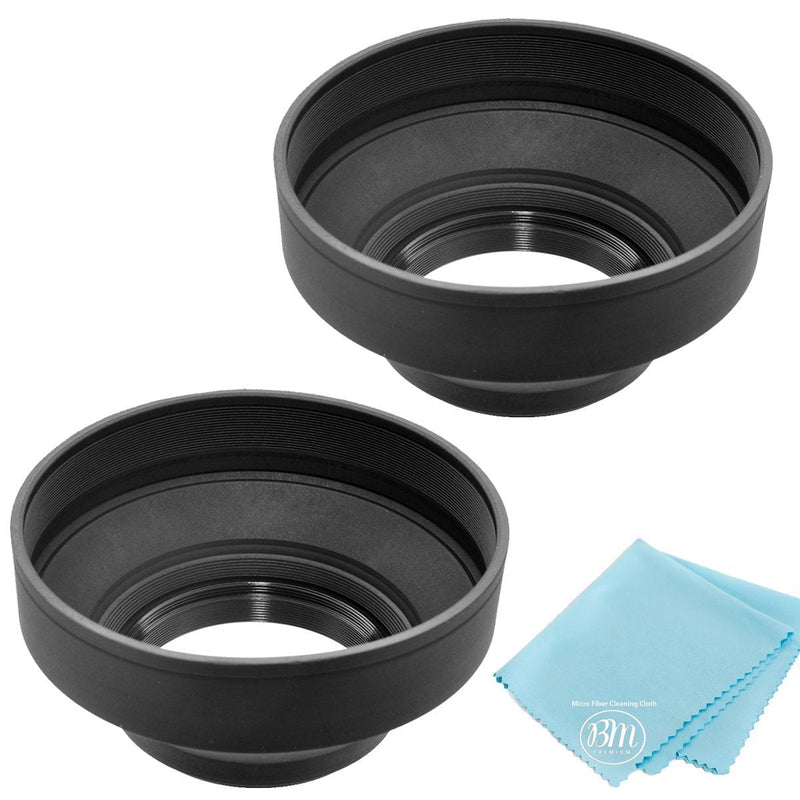55mm Soft Rubber Lens Hood + 58mm Soft Rubber Lens Hood for Nikon D5600, D3400 DSLR Camera with Nikon 18-55mm f/3.5-5.6G VR AF-P DX and Nikon 70-300mm f/4.5-6.3G ED