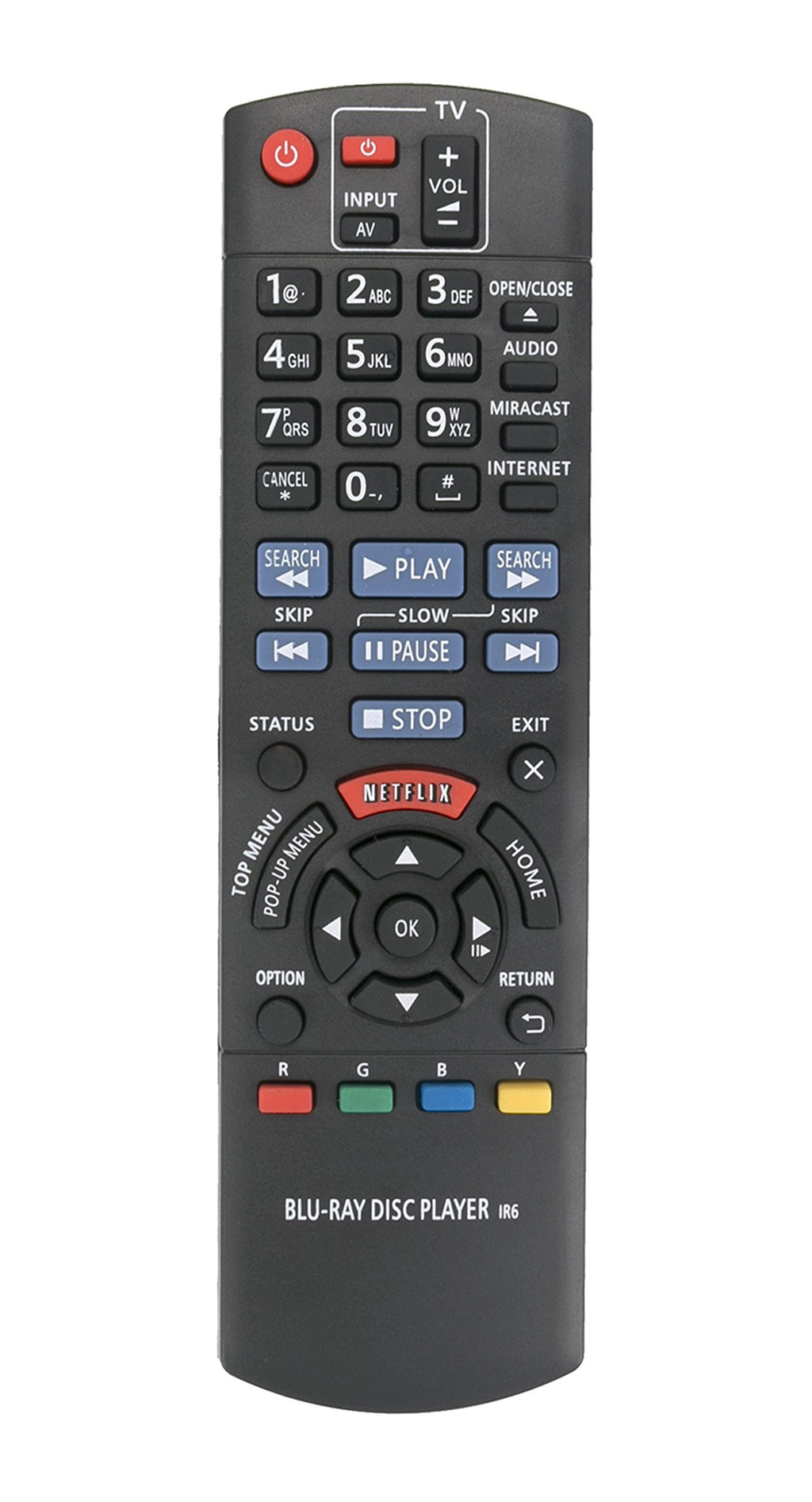 New N2QAYB000874 Replace Remote fit for Panasonic Blu-Ray DVD Player DMP-BDT330 DMP-BDT230 DMP-BDT225 DMPBDT330 DMPBDT230 DMPBDT225