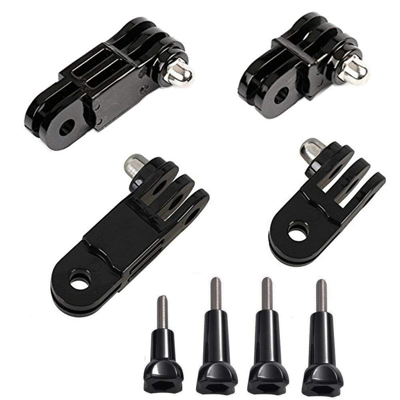 OctinPris 3-Way Adjustable Extension Pivot Arm Adapter Set- Long & Short Straight Joints Connector Convertor 35mm/50mm (2x Same Direction + 2x Reverse) with 4 Thumb Screws for Gopro Hero Series, SJCAM