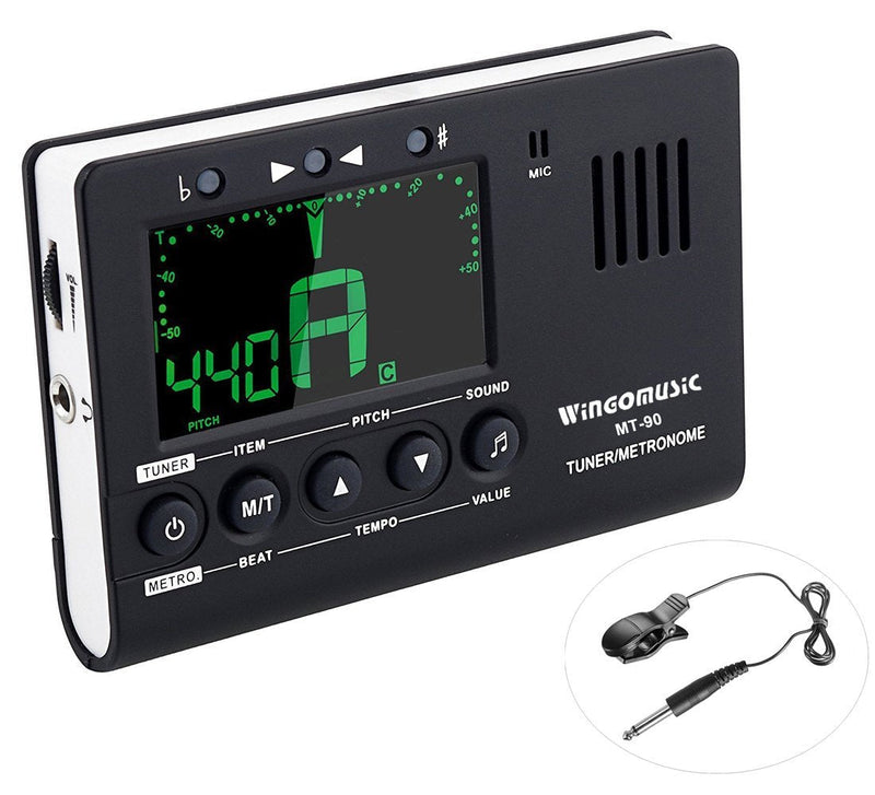 WINGO Digital Metronome, Tuner and Tone Generator - 3 in1 Device（Black)-for Chromatic, Guitar, Bass, Ukulele, Violin-Battery Included Black-4