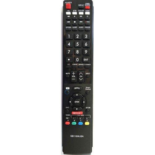 Smartby GB118WJSA Remote Control Compatible with Sharp LCD TV's GA890WJSA, GB004WJSA, GA935WJSA, GB105WJSA, GB005WJSA, GB172WJSA