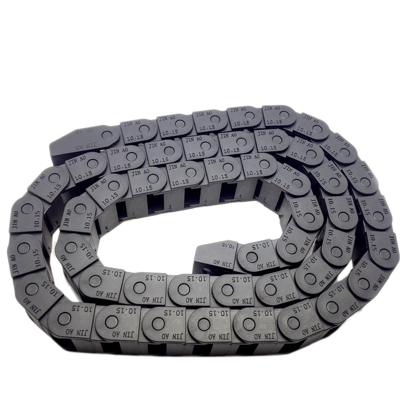 2M 2000mm Black Long Nylon Cable Drag Chain Wire Carrier 10 x 15mm