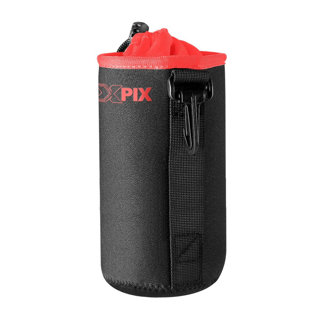Xpix Large Neoprene Pouch Bag for DSLR Camera Lens (Canon, Nikon, Fujifilm, Sony, Olympus, Panasonic, and More) Standard Packaging