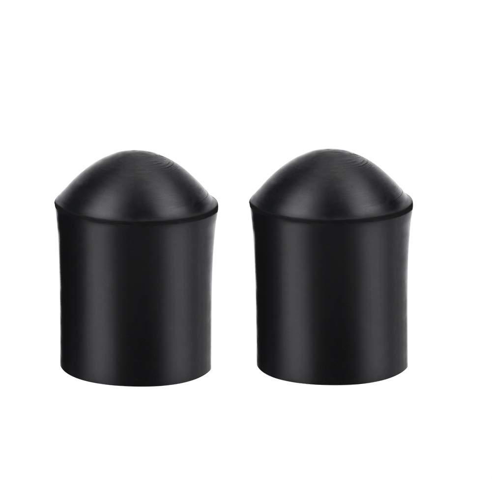 Double Bass Endpin Rubber Tip Stopper, Set of 2 Upright Bass Parts Replacement Rubber Tip for Double Bass End Pin Protector Black