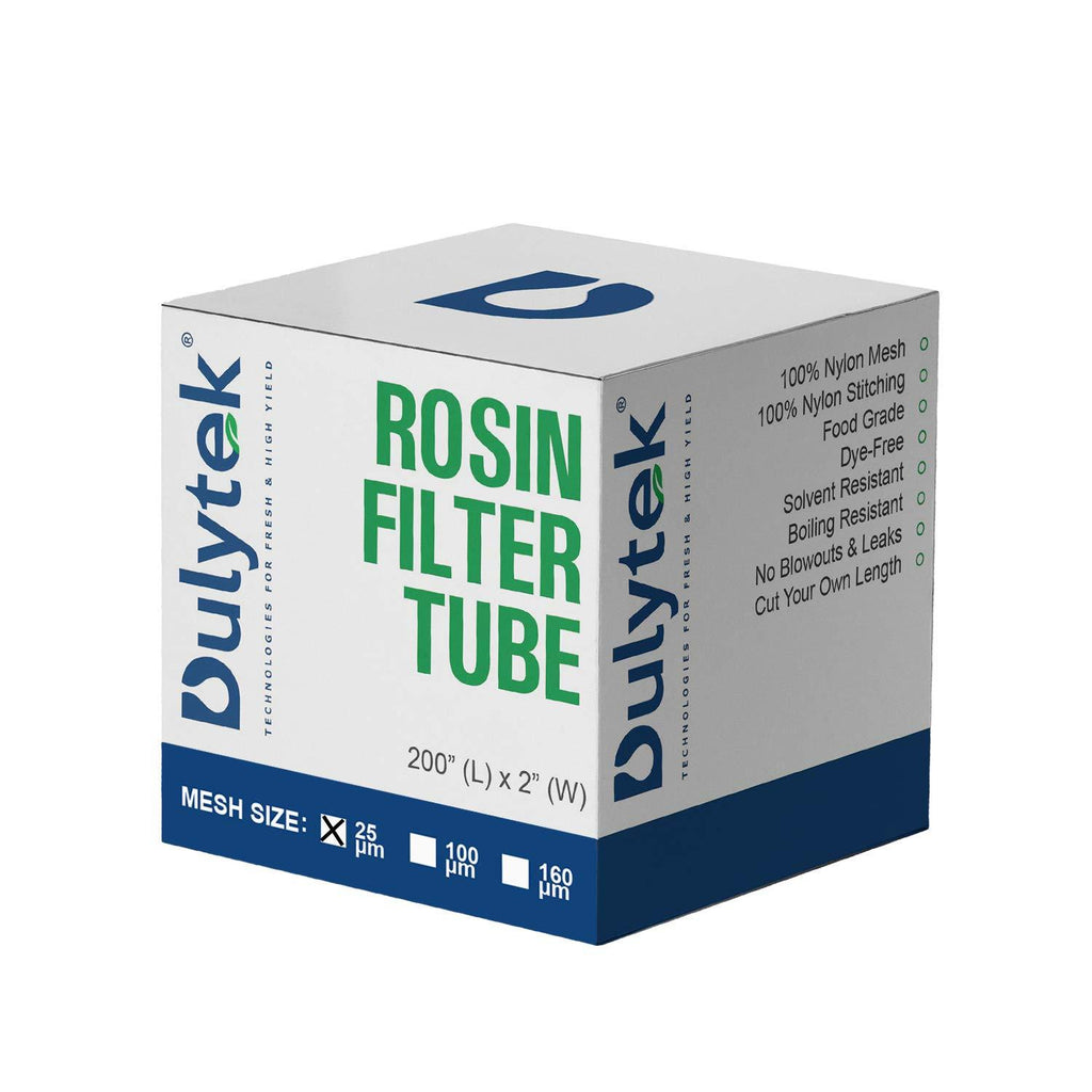 Dulytek Nylon Filter Tube/Sleeve, 25 Micron, 2" x 200" Roll, Dye-Free, Food-Grade, Tailor To Fit Length As You Wish 25 Micron Mesh