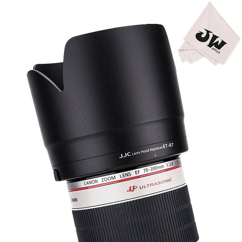 JJC Dedicated Reversible Lens Hood Shade for Canon EF 70-200mm f/2.8L is III USM & Canon EF 70-200mm f/2.8L is II USM Lens Replaces Canon Lens Hood ET-87, with Button to Lock or Release - Black