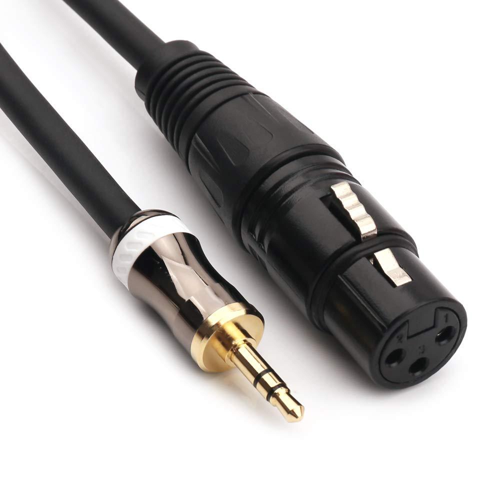 [AUSTRALIA] - MOBOREST 3.5mm 1/8" Inch TRS Stereo To XLR Female Microphone Cable, for professional recording studios, live performances, schools, churche, public speaking, parties audio setup(0.5M-1.6FT) 3.5-xlr F-1.6FT 