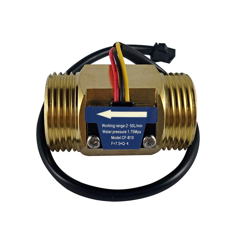 Digiten G1" Male Thread Water Flow Hall Sensor Switch Flowmeter Counter 2-50L/min