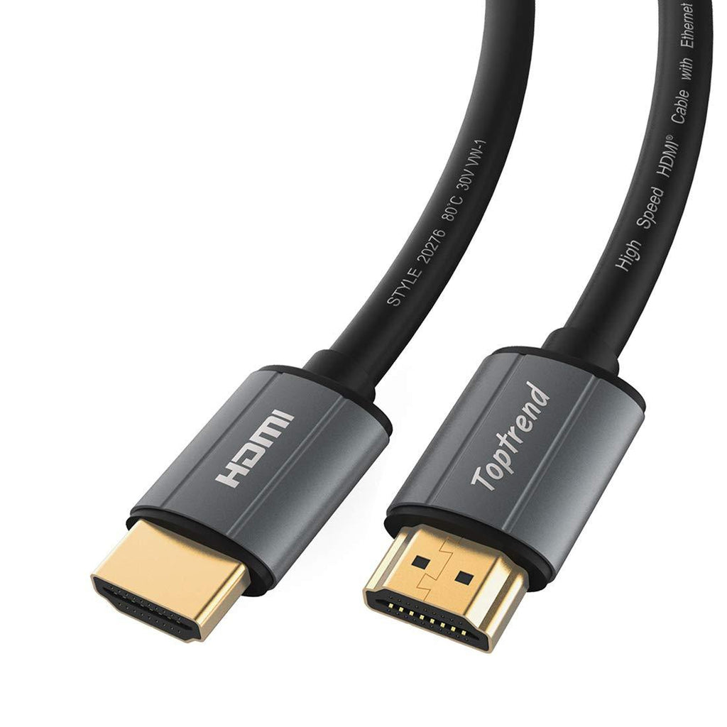Toptrend 4K HDMI Cable 3ft-HDMI 2.0 Cable 1080p,3D,2160p,4K UHD,HDR, ARC,CL3 for in-Wall Installation,30AWG HDMI Cord for Most of HDMI Devices SHD HDMI 3FT