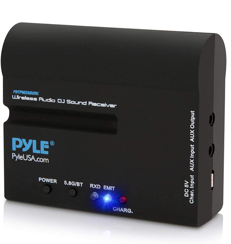Wireless Audio DJ Sound Receiver - for Pyle PMX6BU Wireless DJ Sound FX Audio Mixer - Includes Aux (3.5mm) Audio Cable and a USB Power/Charge Port - Pyle PRTPMX6BURC
