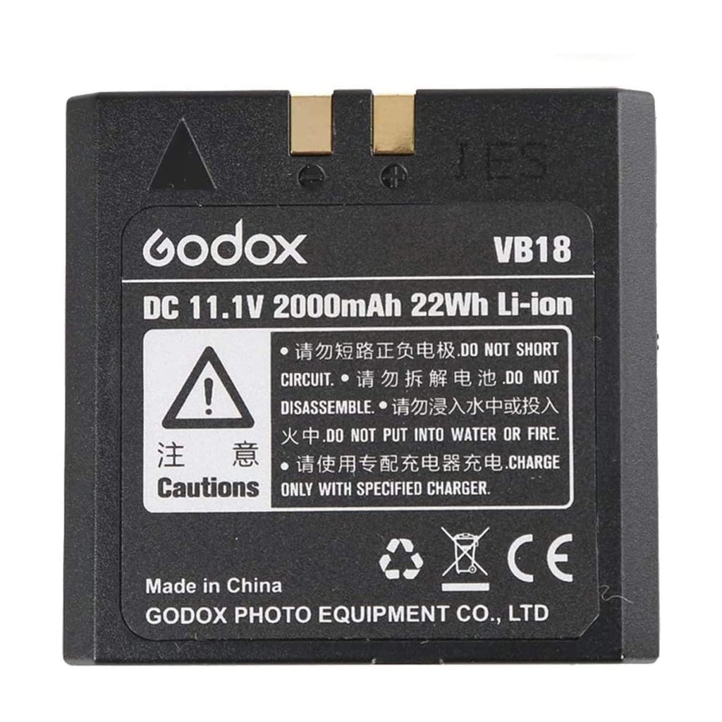 Godox VB18 Battery Replacement,DC 11.1V 2000mAh Lithium Battery Pack for V860II V850 V860C V860N Speedlite Flash