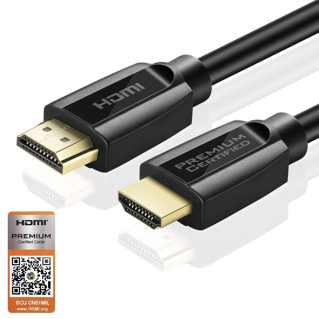 TNP Certified Premium HDMI Cable Ultra High-Speed 4K (3FT) Full HD ARC/eARC HDR HDMI 2.0 Dolby Vision Dolby Atmos, Professional Cord & Gold Plated Connectors for 4K TV OLED Projector Gaming Monitor 3 Feet