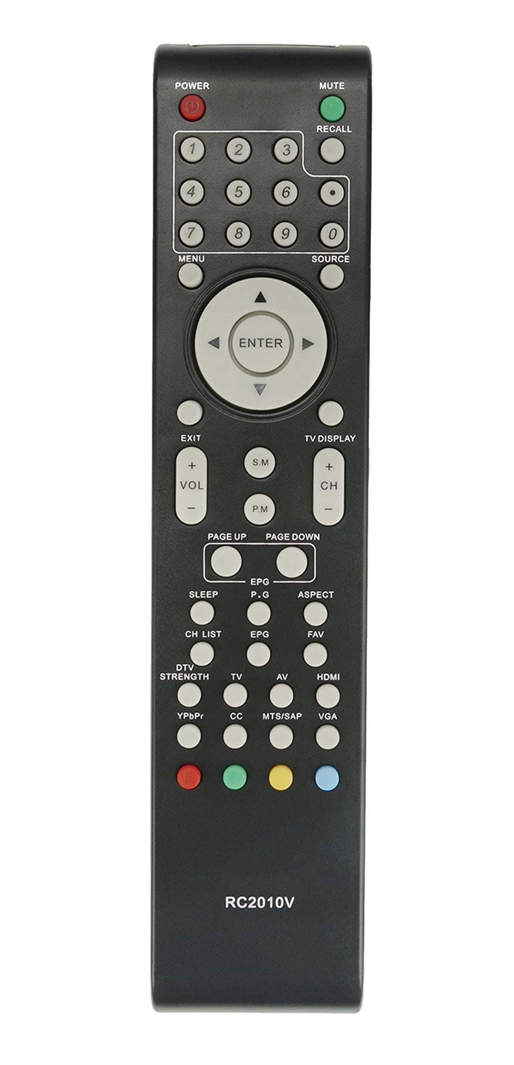 RC2010V Remote Control Replacement fit for VIORE TV LC37VF56 LC32VF56 LC26VF56 LC24VF56 LC22VF56 LC32VH70 LC42VF56 LC32VH56A LC26VH56 LC19VF56 LC37VH70M LC16VH56 LC22VH56PB LC19VH54PB LC22VH70