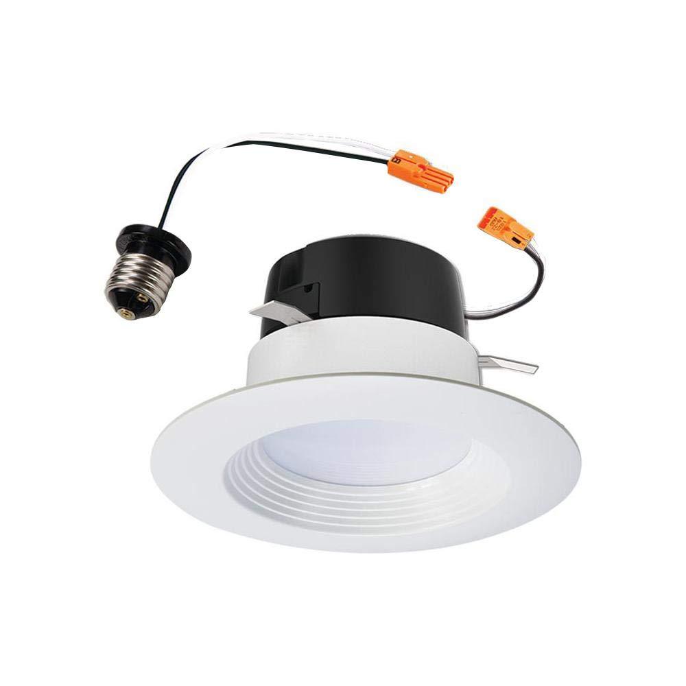 Halo LT460WH6950R LT 4 in. White Integrated Ceiling Light Retrofit 5000K Daylight LED Recessed Trim, 4 inch Standard